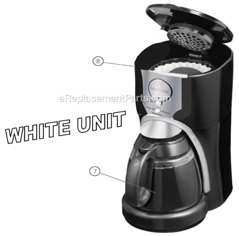 Page A Diagram and Parts List for ISS12  Mr Coffee Coffee Maker